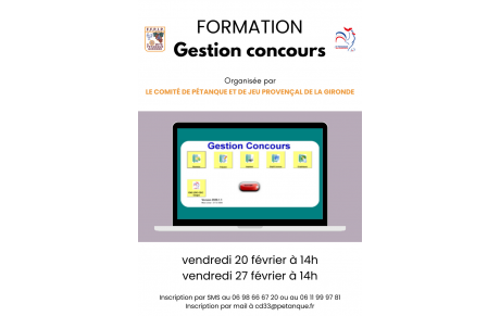 Formations Gestion Concours - février 2026